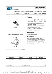 STP315N10F7 datasheet pdf ST Microelectronics
