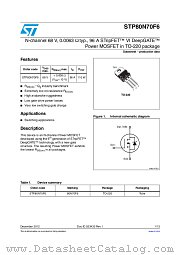 STP80N70F6 datasheet pdf ST Microelectronics