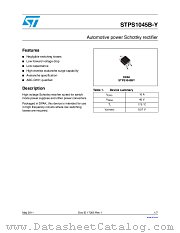 STPS1045BY-TR datasheet pdf ST Microelectronics