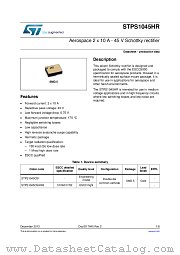 STPS1045C2SG datasheet pdf ST Microelectronics