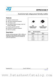 STPS1H100-Y datasheet pdf ST Microelectronics