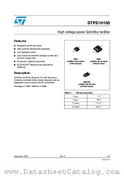 STPS1H100AF datasheet pdf ST Microelectronics