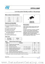 STPS1L30MF datasheet pdf ST Microelectronics