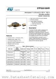 STPS20100HR datasheet pdf ST Microelectronics