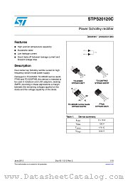STPS20120CTN datasheet pdf ST Microelectronics