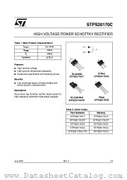 STPS20170CG-TR datasheet pdf ST Microelectronics