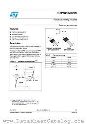 STPS20M120SR datasheet pdf ST Microelectronics