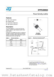 STPS20M60D datasheet pdf ST Microelectronics