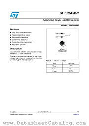 STPS2545CGY-TR datasheet pdf ST Microelectronics