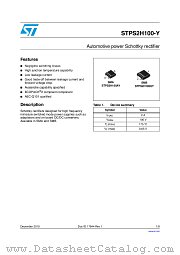 STPS2H100AY datasheet pdf ST Microelectronics