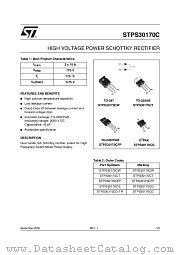 STPS30170CW datasheet pdf ST Microelectronics