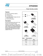 STPS30H60CG-TR datasheet pdf ST Microelectronics