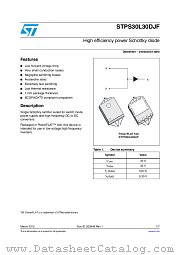STPS30L30DJF-TR datasheet pdf ST Microelectronics