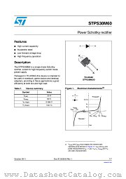STPS30M60D datasheet pdf ST Microelectronics