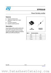STPS5L60S datasheet pdf ST Microelectronics