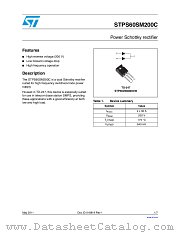 STPS60SM200CW datasheet pdf ST Microelectronics