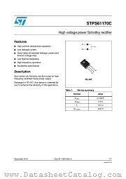 STPS61170C datasheet pdf ST Microelectronics