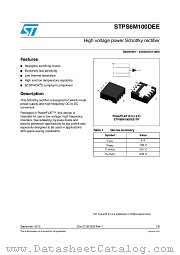 STPS6M100DEE datasheet pdf ST Microelectronics