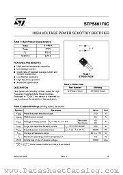 STPS80170C datasheet pdf ST Microelectronics