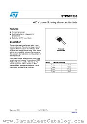 STPSC1206 datasheet pdf ST Microelectronics