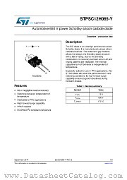 STPSC12H065-Y datasheet pdf ST Microelectronics