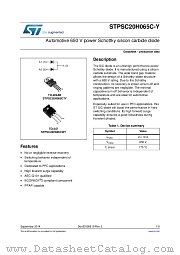 STPSC20H065CWY datasheet pdf ST Microelectronics