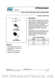STPSC20H065CT datasheet pdf ST Microelectronics
