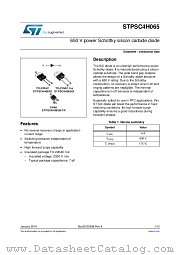 STPSC4H065B-TR datasheet pdf ST Microelectronics