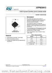 STPSC6H12B-TR1 datasheet pdf ST Microelectronics