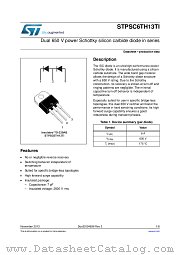 STPSC6TH13TI datasheet pdf ST Microelectronics