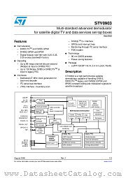 STV0903 datasheet pdf ST Microelectronics