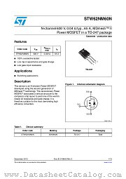 STW62NM60N datasheet pdf ST Microelectronics