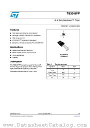 T830-8FP datasheet pdf ST Microelectronics