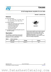 TDA2005R datasheet pdf ST Microelectronics