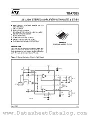 TDA7265A datasheet pdf ST Microelectronics