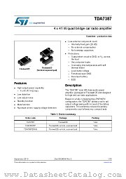 TDA7387EPAG datasheet pdf ST Microelectronics