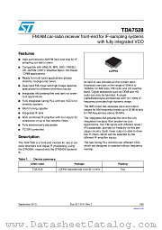 TDA7528 datasheet pdf ST Microelectronics