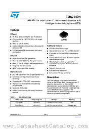 TDA7540N datasheet pdf ST Microelectronics