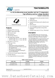 TDA7569BDLVPD datasheet pdf ST Microelectronics