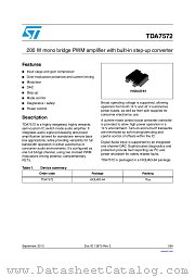 TDA7572 datasheet pdf ST Microelectronics