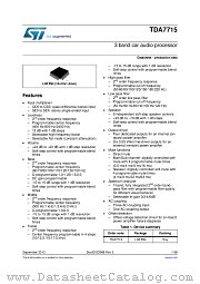 TDA7715 datasheet pdf ST Microelectronics