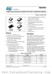 TDA7801PD datasheet pdf ST Microelectronics