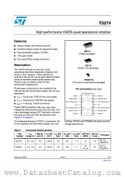 TS274AIPT datasheet pdf ST Microelectronics