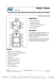 TS9222IYDT datasheet pdf ST Microelectronics