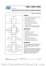 TS952IYPT datasheet pdf ST Microelectronics