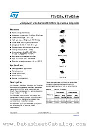 TSV6293 datasheet pdf ST Microelectronics