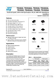 TSV634IPT datasheet pdf ST Microelectronics