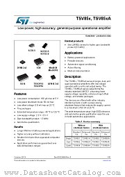 TSV850AILT datasheet pdf ST Microelectronics