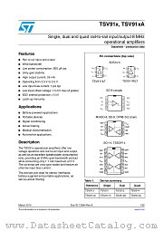 TSV914AIDT datasheet pdf ST Microelectronics