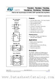 TSV992 datasheet pdf ST Microelectronics